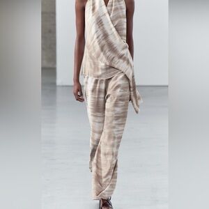 🤎 ZARA FLOWY TIE DIE PANTS 🤎